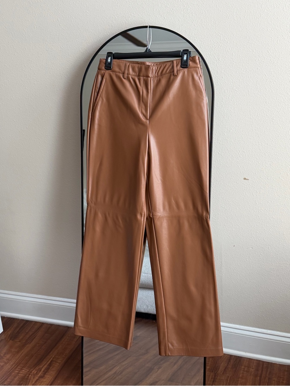 Rachel Zoe Brown Faux Leather Wide Leg Pants Size 6